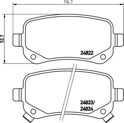 Brembo P 11 021 - Тормозные колодки, дисковые, комплект parts5.com