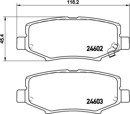 Brembo P 18 024 - Тормозные колодки, дисковые, комплект parts5.com