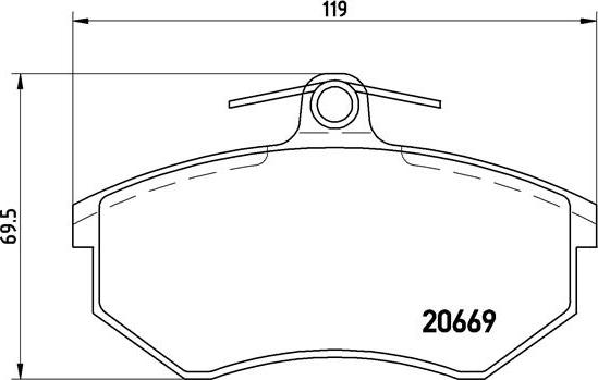 Brembo P 85 092 - Тормозные колодки, дисковые, комплект parts5.com