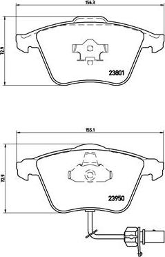 Brembo P 85 097 - Тормозные колодки, дисковые, комплект parts5.com