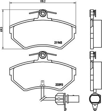 Brembo P 85 044 - Тормозные колодки, дисковые, комплект parts5.com