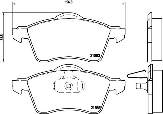 Brembo P 85 047 - Тормозные колодки, дисковые, комплект parts5.com