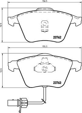 Brembo P 85 056 - Тормозные колодки, дисковые, комплект parts5.com