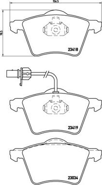 Brembo P 85 062 - Тормозные колодки, дисковые, комплект parts5.com