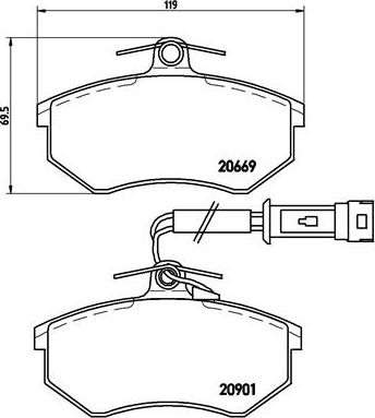 Brembo P 85 016 - Тормозные колодки, дисковые, комплект parts5.com