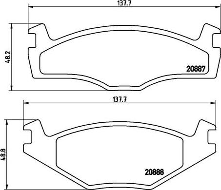 Brembo P 85 012 - Тормозные колодки, дисковые, комплект parts5.com