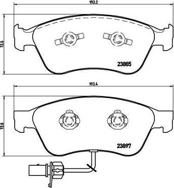 Brembo P 85 087 - Тормозные колодки, дисковые, комплект parts5.com