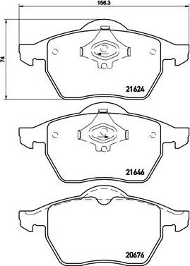 Brembo P 85 036 - Тормозные колодки, дисковые, комплект parts5.com