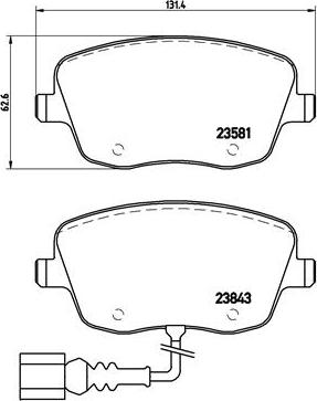 Brembo P 85 077 - Тормозные колодки, дисковые, комплект parts5.com