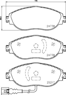 Brembo P 85 144X - Тормозные колодки, дисковые, комплект parts5.com