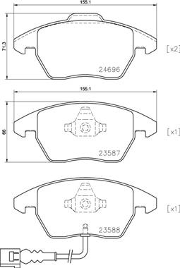 Brembo P 85 146X - Тормозные колодки, дисковые, комплект parts5.com