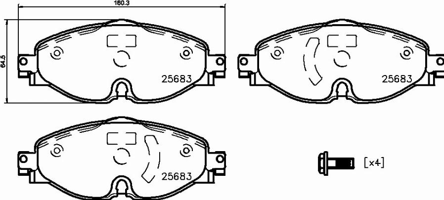 Brembo P 85 147E - Тормозные колодки, дисковые, комплект parts5.com