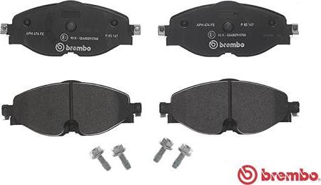 Brembo P 85 147 - Тормозные колодки, дисковые, комплект parts5.com