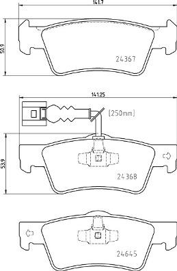 Brembo P 85 163 - Тормозные колодки, дисковые, комплект parts5.com