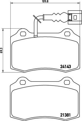 Brembo P 85 104 - Тормозные колодки, дисковые, комплект parts5.com