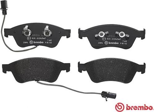 Brembo P 85 102 - Тормозные колодки, дисковые, комплект parts5.com