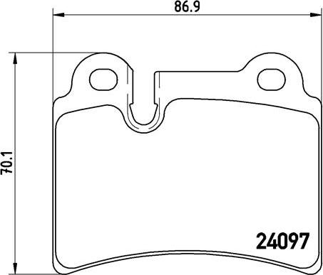 Brembo P 85 111 - Тормозные колодки, дисковые, комплект parts5.com