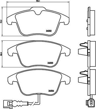 Brembo P 85 112X - Тормозные колодки, дисковые, комплект parts5.com