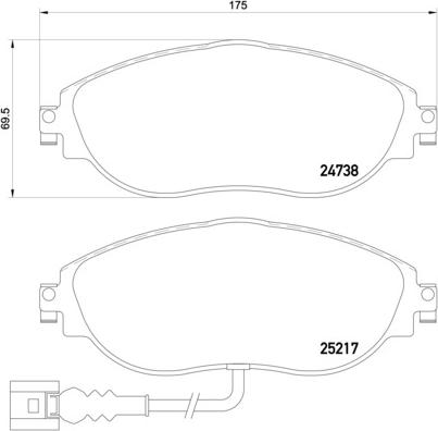 Brembo P 85 131 - Тормозные колодки, дисковые, комплект parts5.com