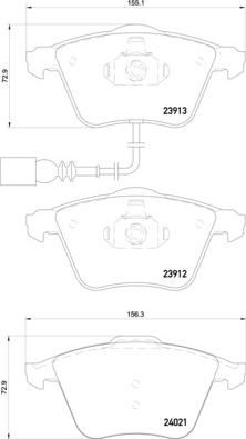 Brembo P 85 129 - Тормозные колодки, дисковые, комплект parts5.com