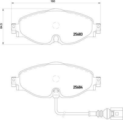 Brembo P 85 126 - Тормозные колодки, дисковые, комплект parts5.com