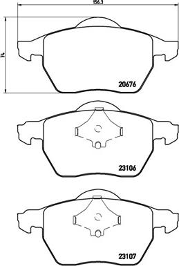 Brembo P 86 015 - Тормозные колодки, дисковые, комплект parts5.com