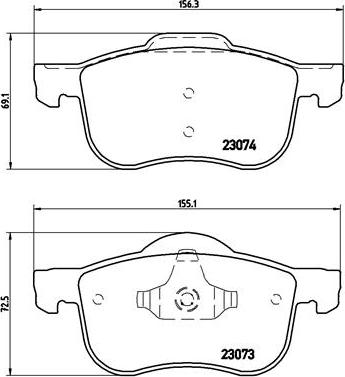 Brembo P 86 016 - Тормозные колодки, дисковые, комплект parts5.com