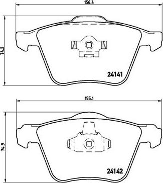 Brembo P 86 018 - Тормозные колодки, дисковые, комплект parts5.com