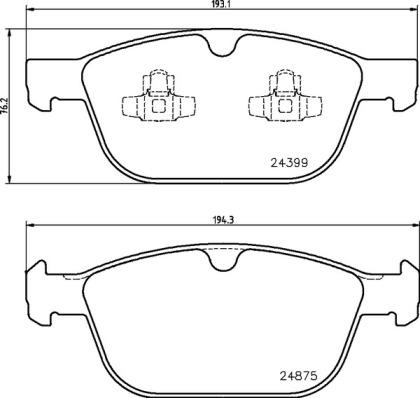 Brembo P 86 023 - Тормозные колодки, дисковые, комплект parts5.com