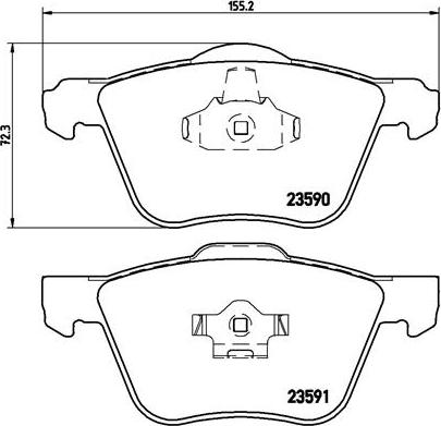 Brembo P 86 022 - Тормозные колодки, дисковые, комплект parts5.com