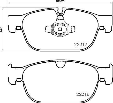 Brembo P 86 027 - Тормозные колодки, дисковые, комплект parts5.com