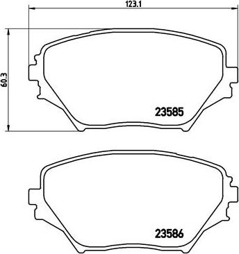 Brembo P 83 055 - Тормозные колодки, дисковые, комплект parts5.com