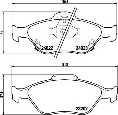 Brembo P 83 085 - Тормозные колодки, дисковые, комплект parts5.com