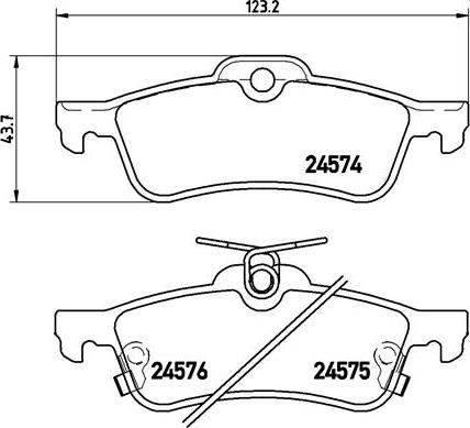 Brembo P 83 087 - Тормозные колодки, дисковые, комплект parts5.com