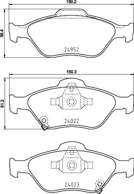 Brembo P 83 159 - Тормозные колодки, дисковые, комплект parts5.com