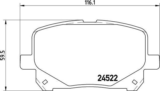 Brembo P 83 100 - Тормозные колодки, дисковые, комплект parts5.com