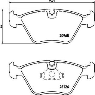 Brembo P 36 007 - Тормозные колодки, дисковые, комплект parts5.com