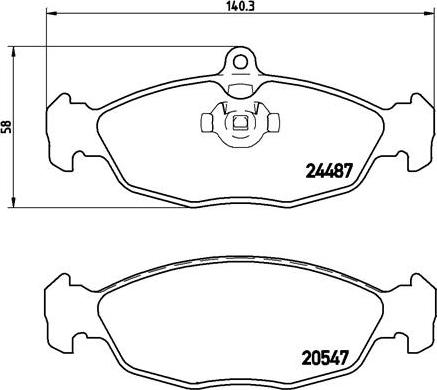 Brembo P 36 017 - Тормозные колодки, дисковые, комплект parts5.com