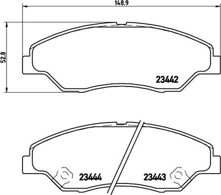 Brembo P 30 015 - Тормозные колодки, дисковые, комплект parts5.com