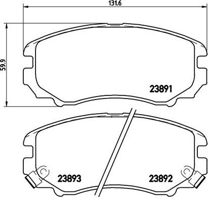 Brembo P 30 018X - Тормозные колодки, дисковые, комплект parts5.com