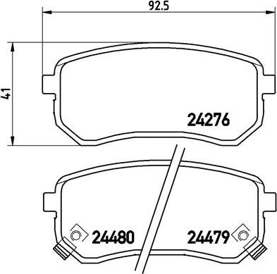 Brembo P 30 033 - Тормозные колодки, дисковые, комплект parts5.com