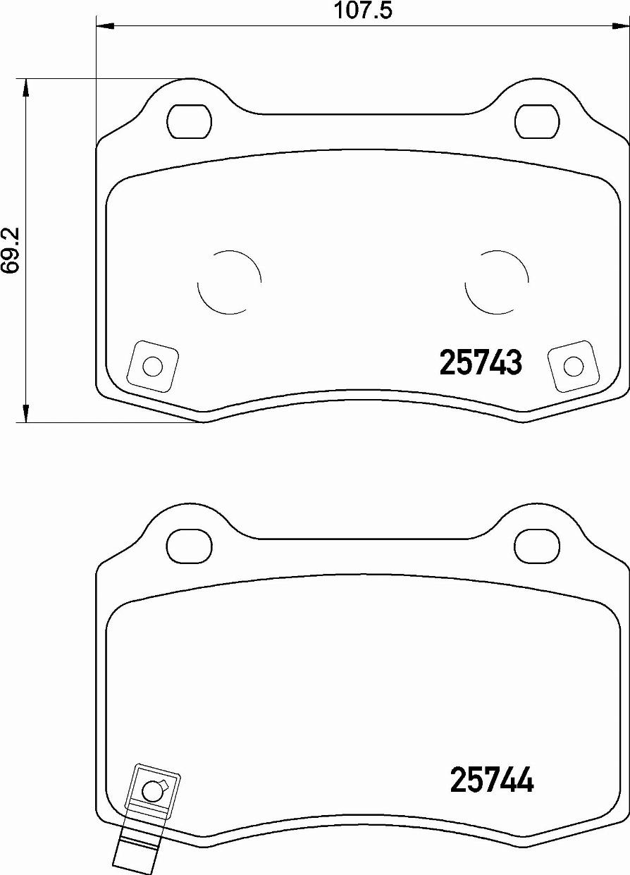 Brembo P 30 074E - Тормозные колодки, дисковые, комплект parts5.com