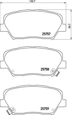 Brembo P 30 070 - Тормозные колодки, дисковые, комплект parts5.com