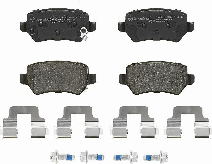 Brembo P 30 120 - Тормозные колодки, дисковые, комплект parts5.com