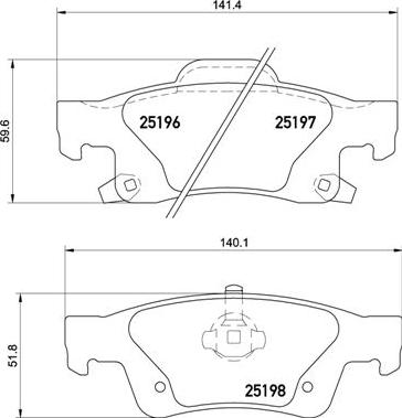 Brembo P 37 016 - Тормозные колодки, дисковые, комплект parts5.com