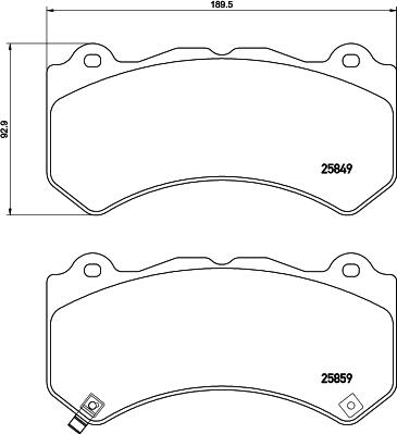 HITEC H 1921 - Тормозные колодки, дисковые, комплект parts5.com