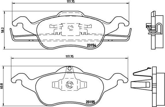 Brembo P 24 046 - Тормозные колодки, дисковые, комплект parts5.com