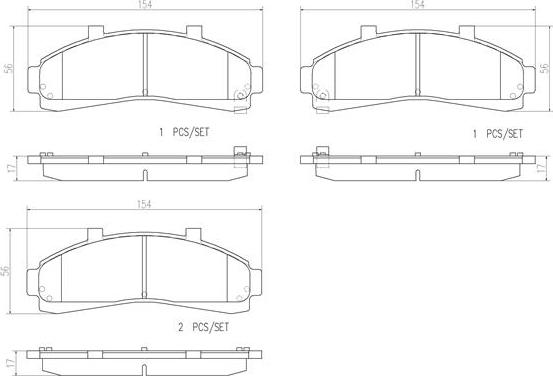 Brembo P 24 041 - Тормозные колодки, дисковые, комплект parts5.com