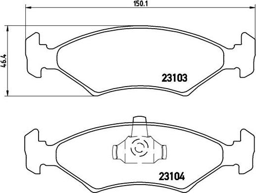 Brembo P 24 043 - Тормозные колодки, дисковые, комплект parts5.com