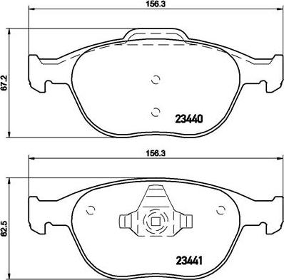 Brembo P 24 058 - Тормозные колодки, дисковые, комплект parts5.com